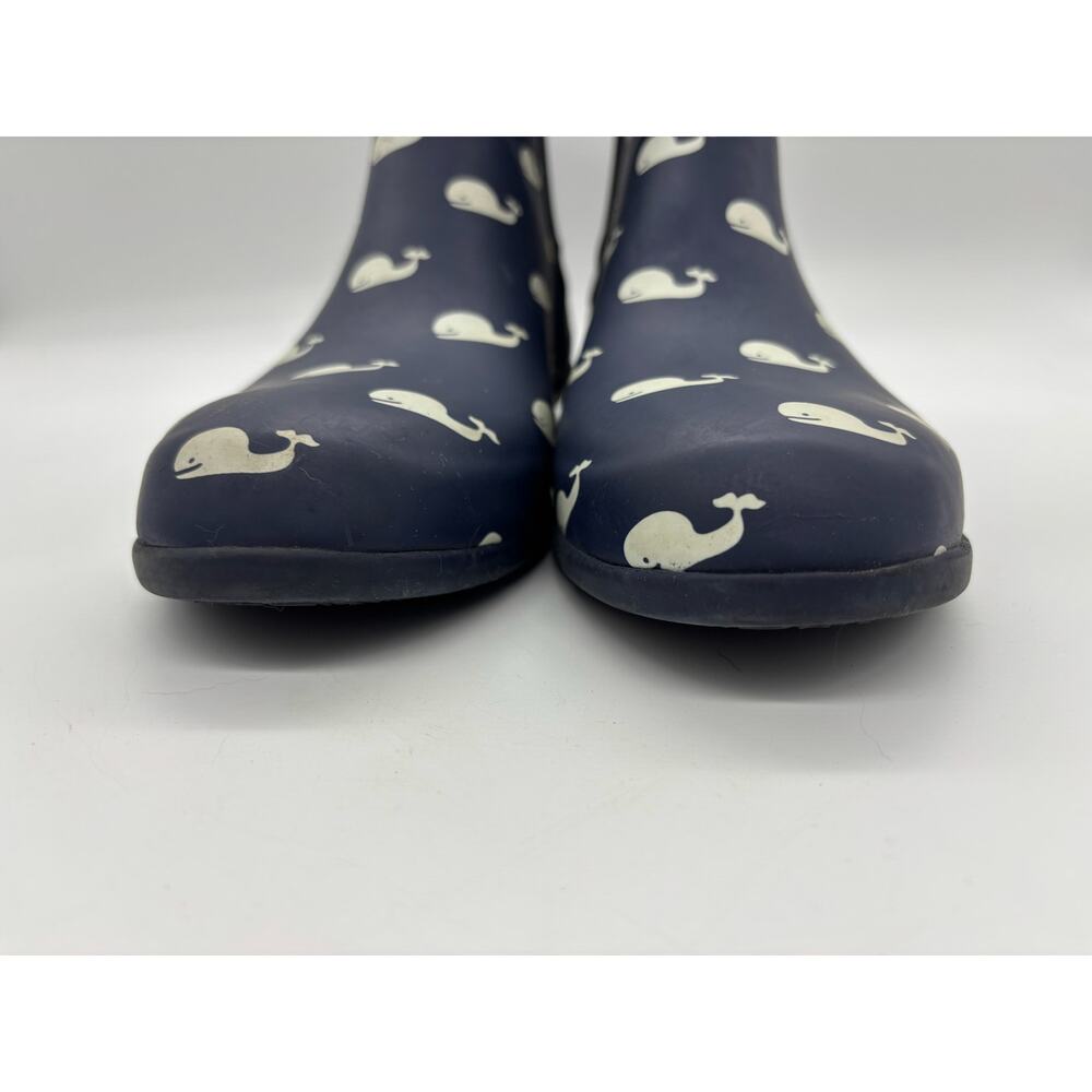London Fog Piccadilly whale ankle rain boots coastal grandma fisherman - Picture 4 of 10